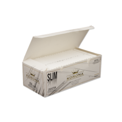 KORONA Slim White 250 Cigarette Filter Tubes